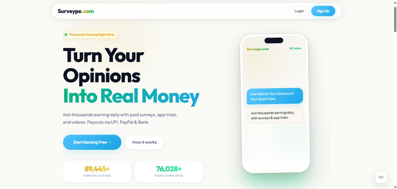 SurveyPe - Market Research Panel by PixelGrowMedia